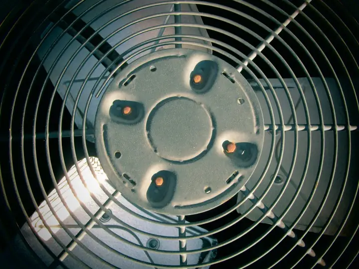 Close-up of an air conditioner fan